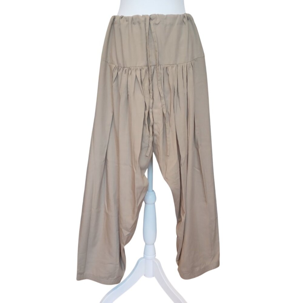 Taupe Indian pants lounge new salwar with drawstring size M/L